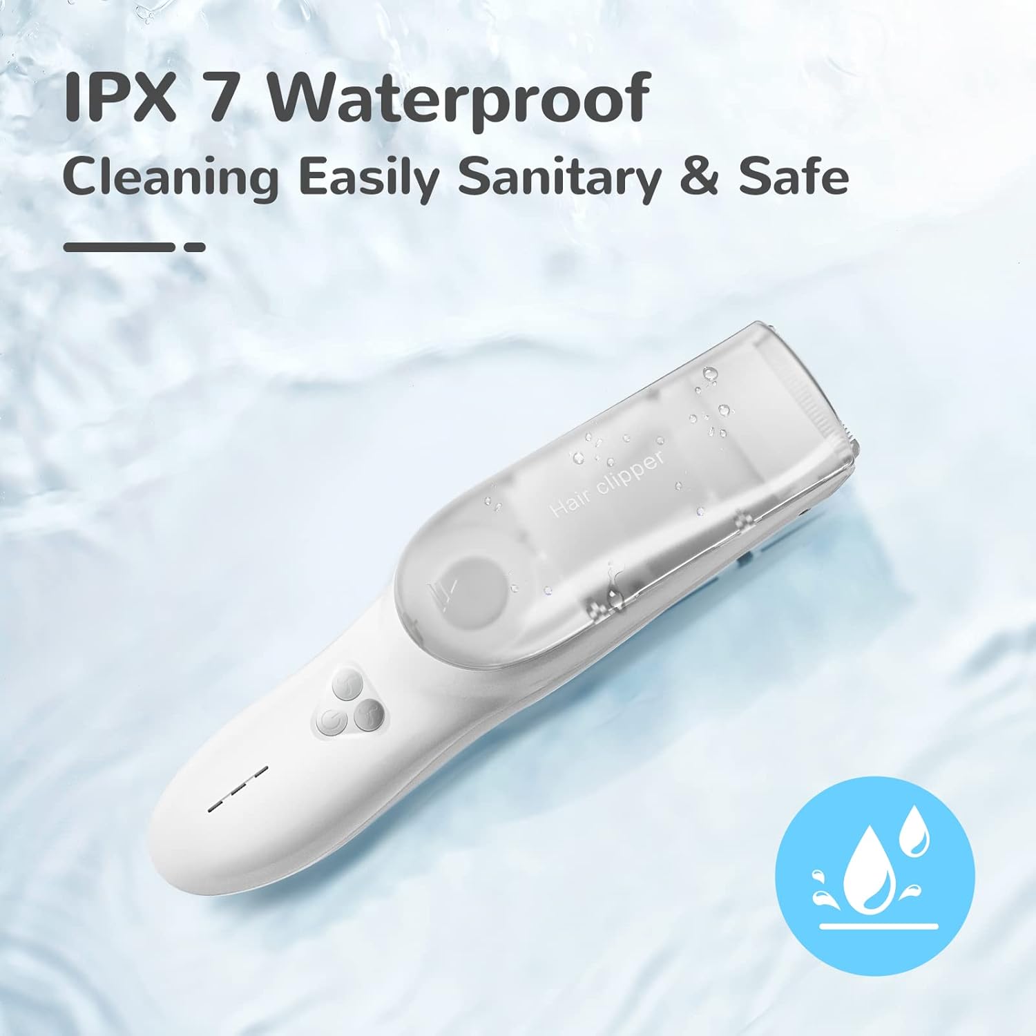 Wasserdichter Baby-Haarschneider mit integriertem Vakuum | CleanyCut
