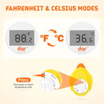 Safe Baby Bath Thermometer with Color Display and Warning System