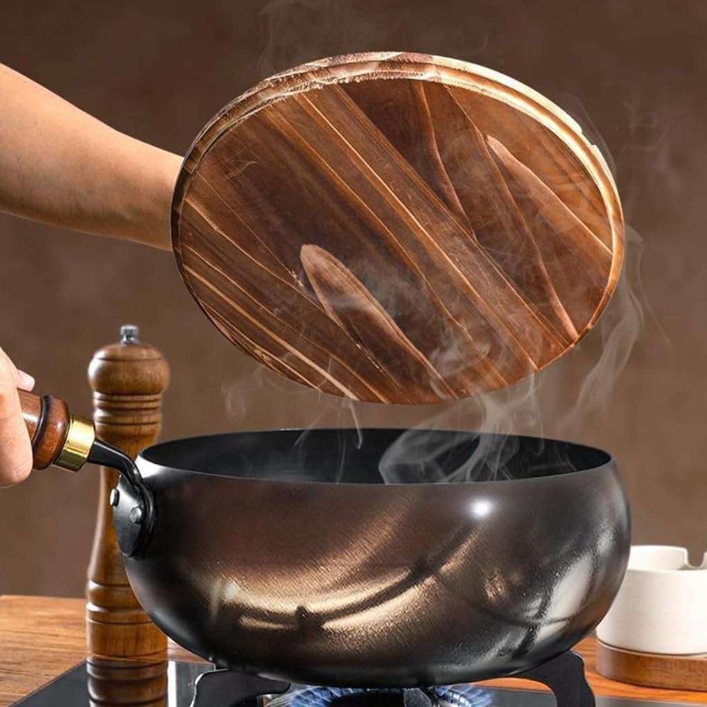 Hand-Forged Cast Iron Pan - Lightweight, Non-Toxic & Durable