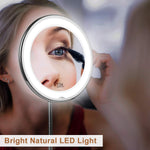 LumiView LED Magnifying Mirror | 10x Magnification | Flexible Design