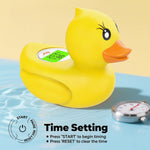 Safe Baby Bath Thermometer with Color Display and Warning System