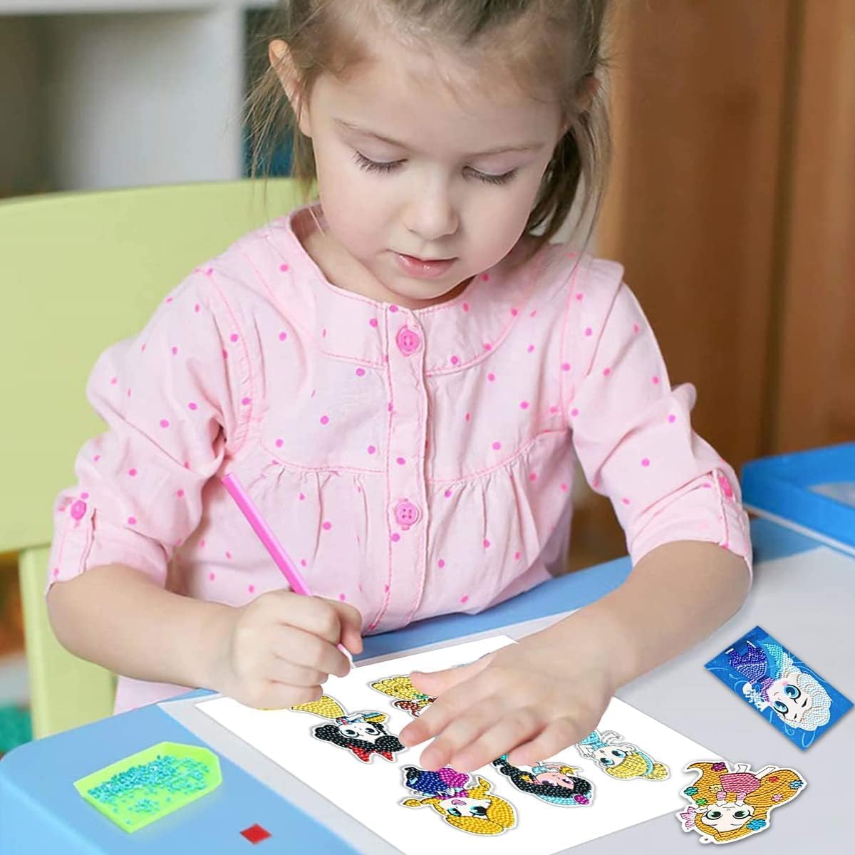 Malset mit Diamantsteinchen für Kinder