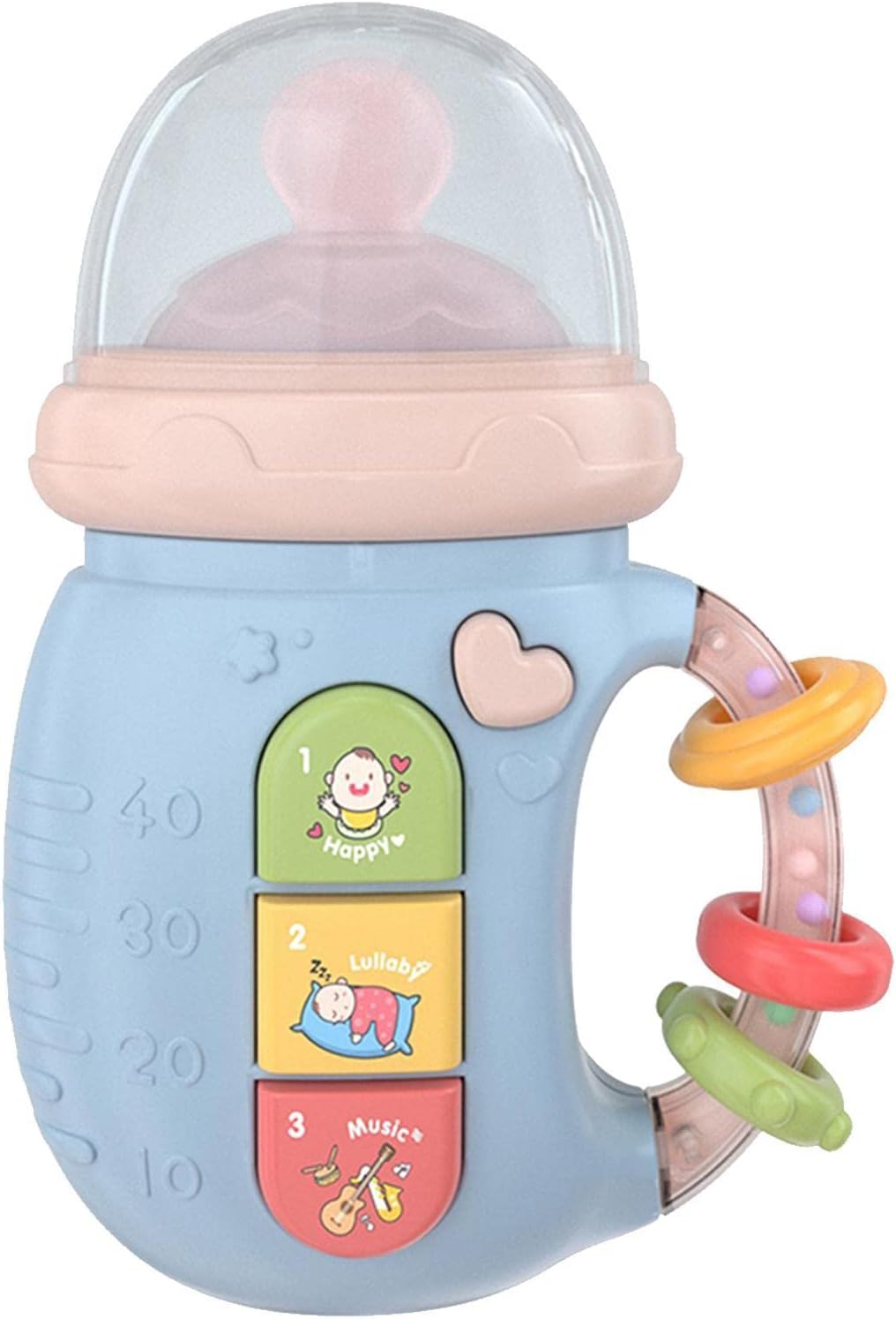 Baby Schnuller mit Rasseln und Beißring – Musikalisches Spielzeug