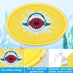 Aufblasbare Wassermatte für Kinder – Spritzmatte mit Haifisch-Motiv