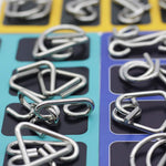 Set aus Metall-Puzzle-Ringen