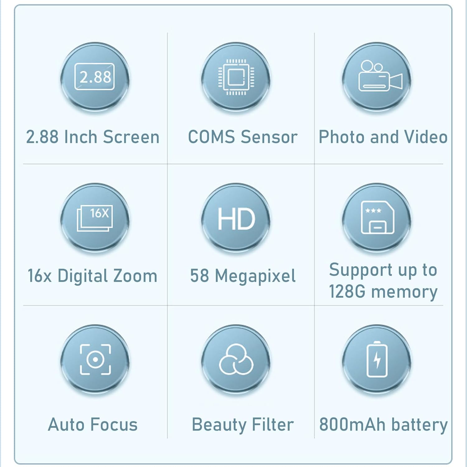 Kompakte 4K Digitalkamera mit 58MP und 16-fach Zoom – SnapView