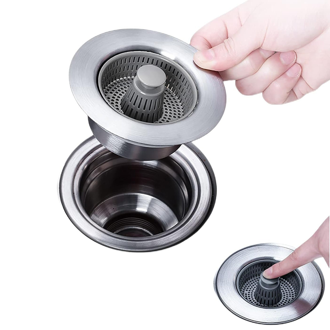 Hochwertige Edelstahl-Küchenspüle mit 3-in-1 Abflussfilter