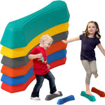 Bunte Balanceblöcke für spielerisches Gleichgewichtstraining