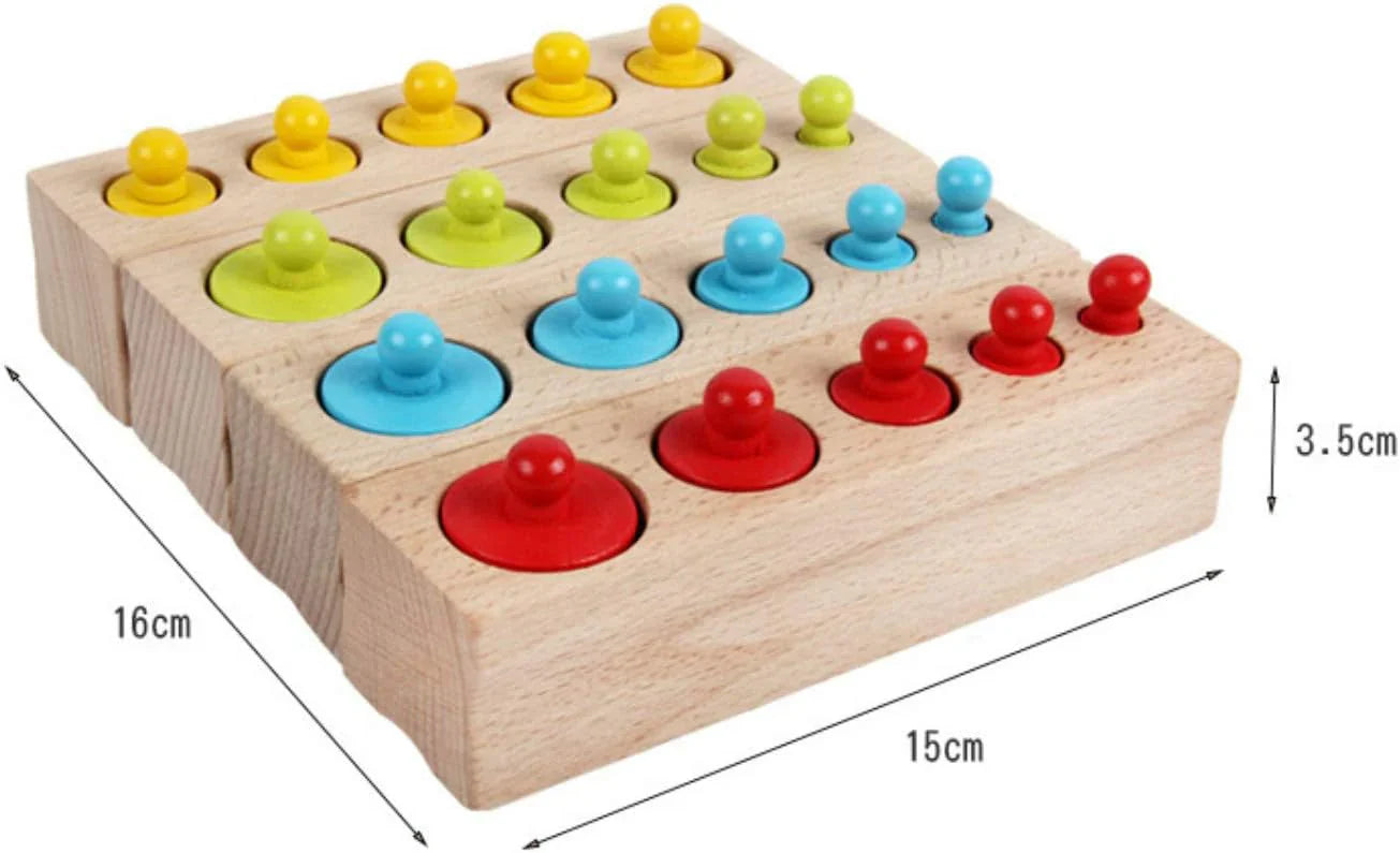 Holz Sortierspielzeug für Zylinder – Montessori Sortierset