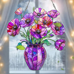 Sun Glow 2D Acrylic Flower Pot with Suncatcher for Windows