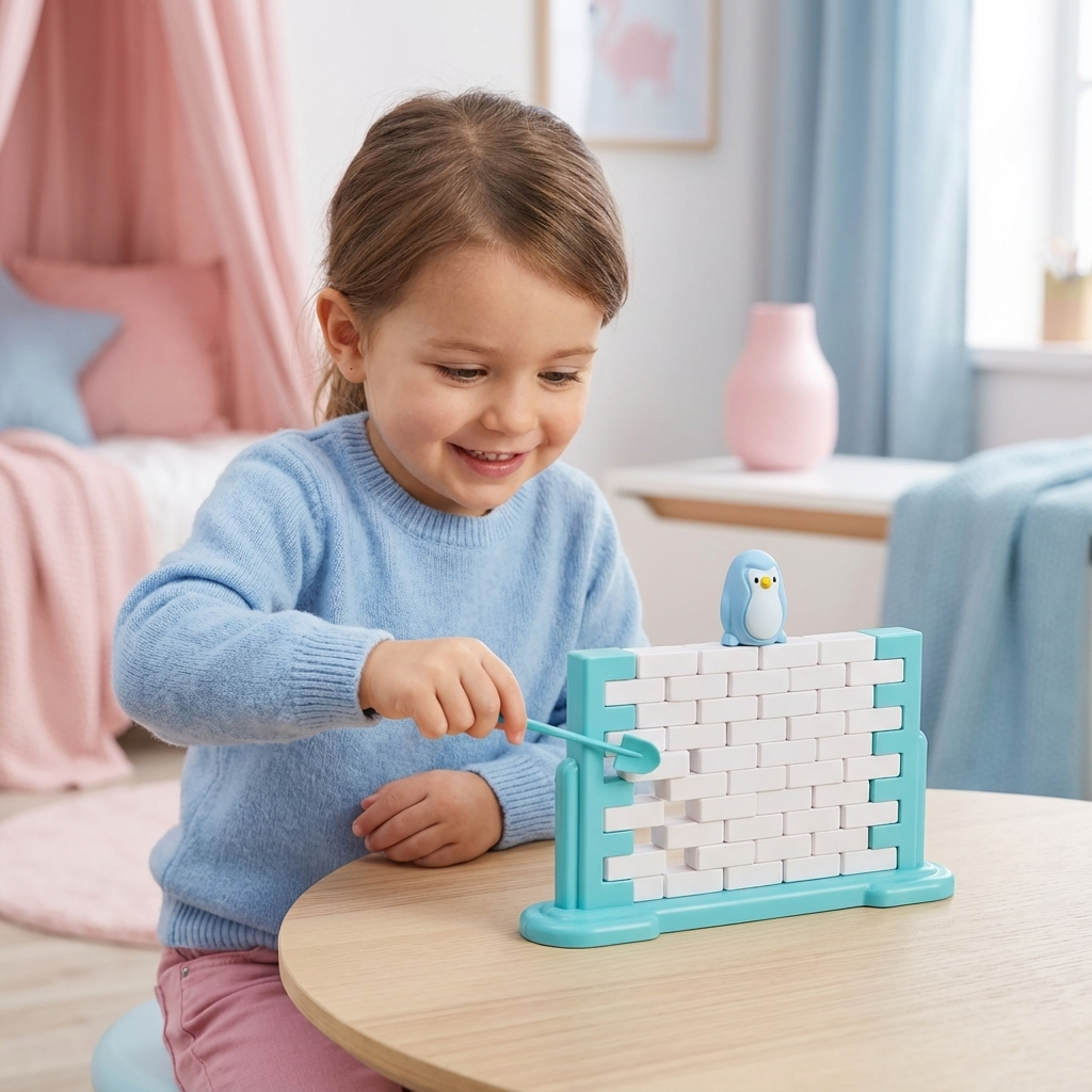 Eiswand Balance Spiel für die ganze Familie von Pinguin