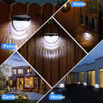 Solarbetriebene LED-Wandleuchte für Außenbereiche | IP65 Schutz | Mit automatischem Lichtsensor | 6 Leuchtmittel | Perfekt für Garten & Terrasse