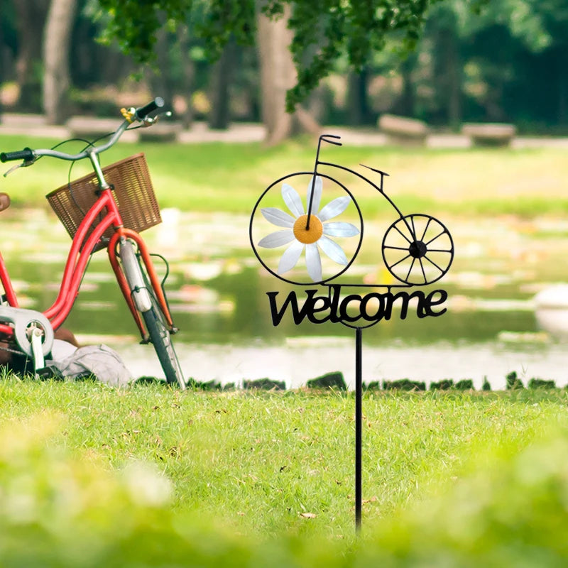 LUMENBLÜTE Garden Wind Spinner | Robust Metal Construction | Weather-Resistant | Creative Garden Decoration