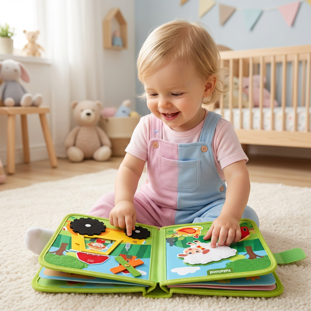 Geschichtenbuch über Bauernhof-Themen im Montessori-Stil