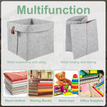 Six-Piece Felt Organizer Set | 12 L Foldable Storage Solutions for Your Home