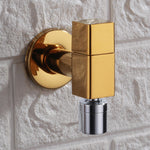 Eleganter Wandhahn mit Knopfgriff aus massivem Messing