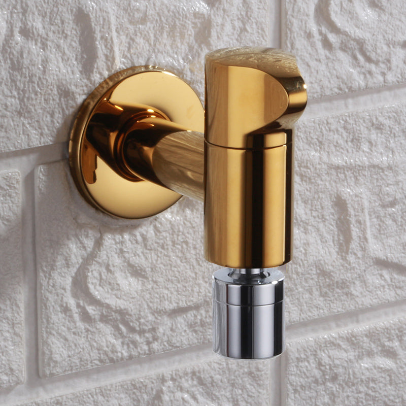 Eleganter Wandhahn mit Knopfgriff aus massivem Messing