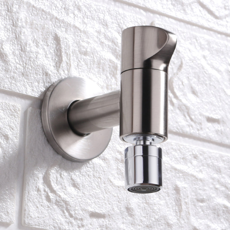 Eleganter Wandhahn mit Knopfgriff aus massivem Messing