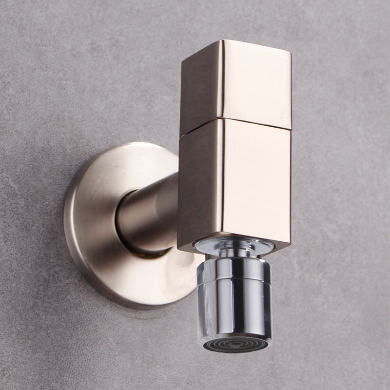 Eleganter Wandhahn mit Knopfgriff aus massivem Messing