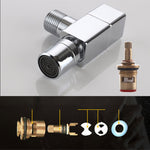 Eleganter Wandhahn mit Knopfgriff aus massivem Messing