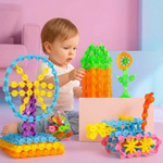 Montessori Bauklötze in Flockenform für kreatives Spielen