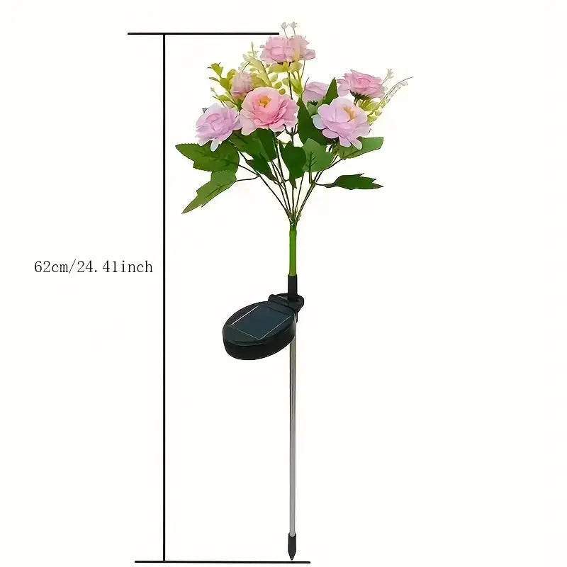 Sonnenblüte Gartenlampe Hibiskus | LED Blumenleuchte | 62 cm hoch
