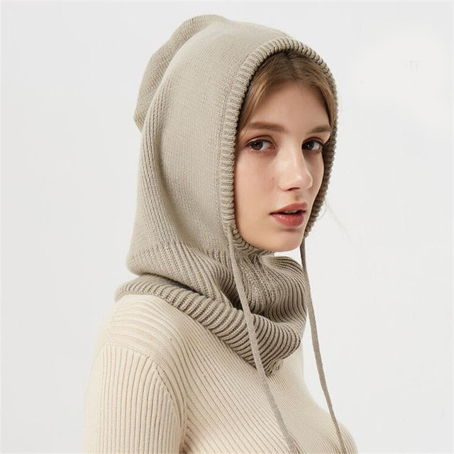 Luxuriöse Kaschmir Wintermütze mit Kapuze
