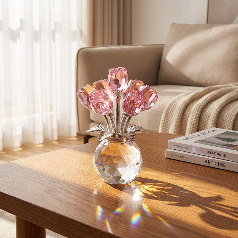 Ewige Eleganz - Strahlende Kristallblume für Ihr Zuhause