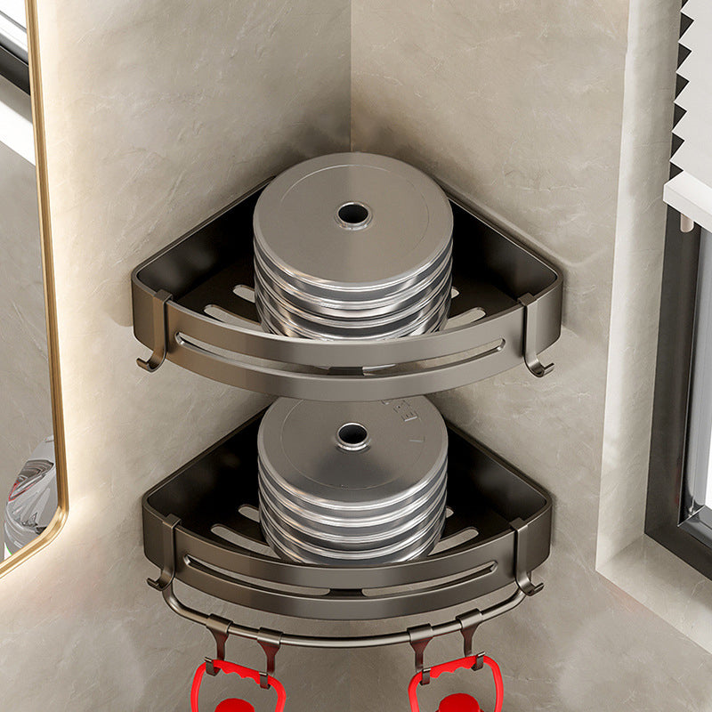 Stilvolles Aluminium-Badregal Set in Grau für Ihr Badezimmer
