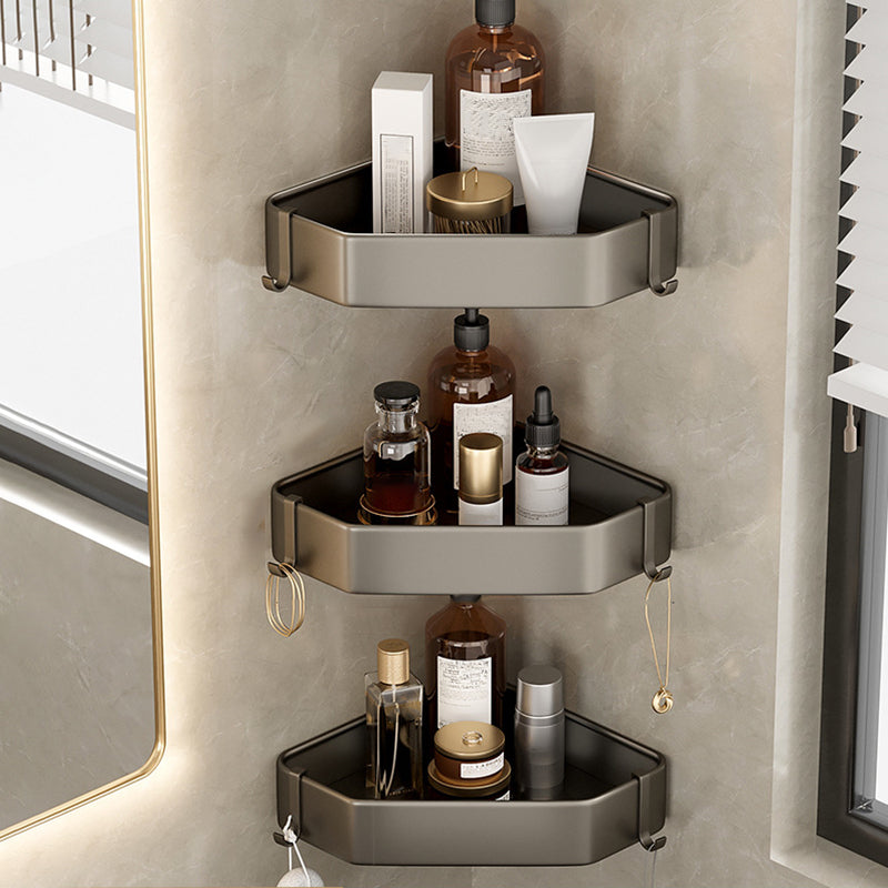 Stilvolles Aluminium-Badregal Set in Grau für Ihr Badezimmer