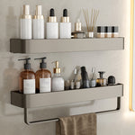 Stilvolles Aluminium-Badregal Set in Grau für Ihr Badezimmer