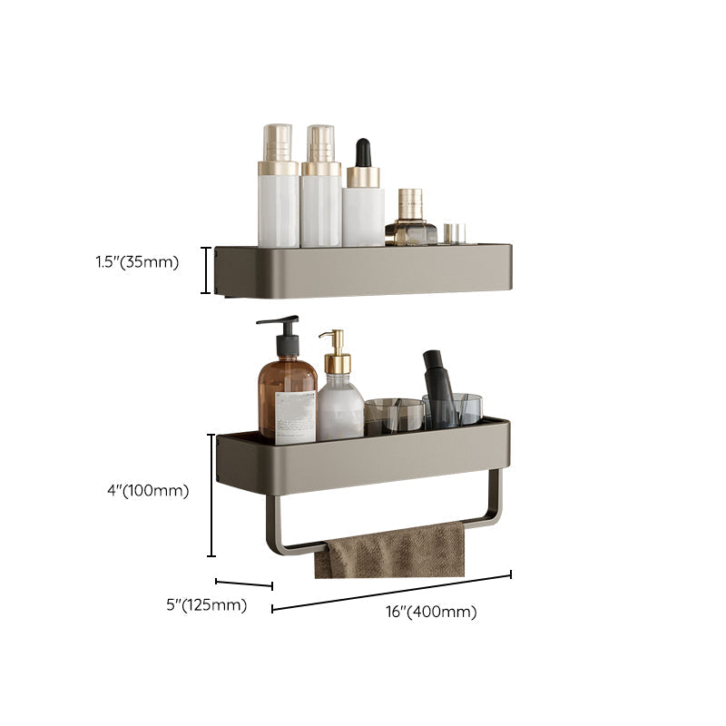 Stilvolles Aluminium-Badregal Set in Grau für Ihr Badezimmer