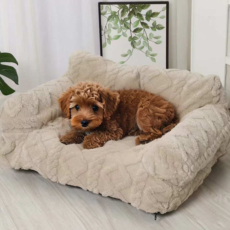 Gemütliches Haustier-Sofa mit Erhöhung und Kissen – 4 Farben