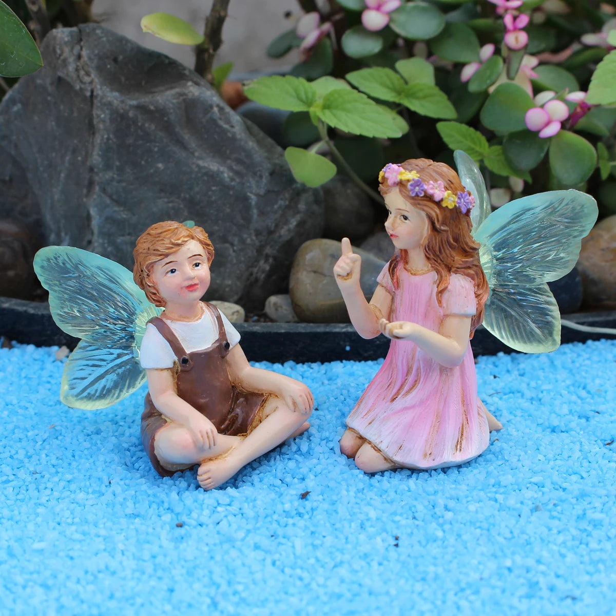 Enchanting Garden Fairies – Set of 2 Decorative Figurines