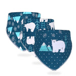 Set aus Dreieckslätzchen für Babys - Weiche Tücher mit süßen Designs