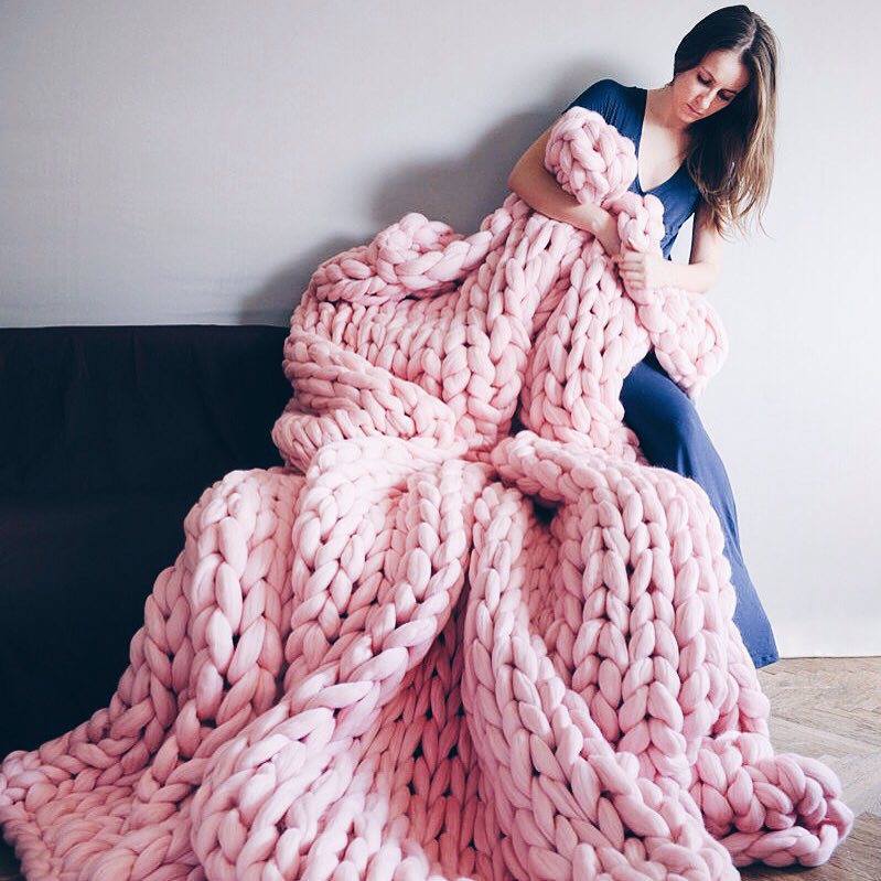 Kuschelige Strickdecke für ultimativen Komfort