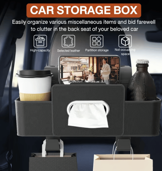 Car Backseat Organizer | Waterproof Storage Solution with Holders