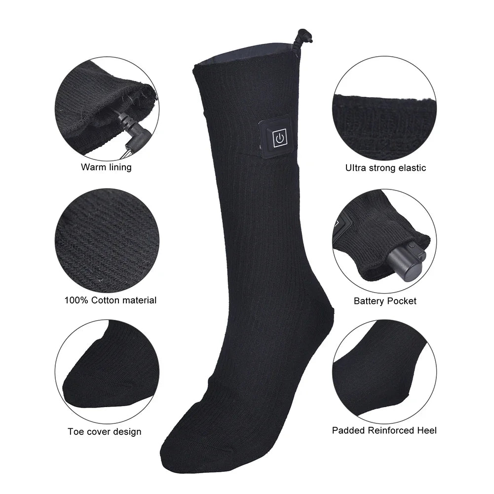 Rechargeable Heated Socks for Outdoor Enthusiasts