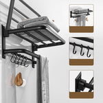 Elegantes Badezimmer-Accessoire-Set in Matt Schwarz
