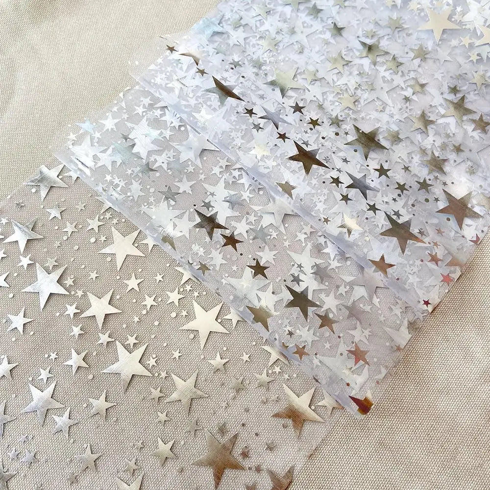 Elegant Table Runner GlamourShine | Metallic Mesh with Star Motif in Gold, Rose Gold, or Silver | Ideal for Festivities & Table Decoration