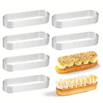 6/8 Stück Ovalform Edelstahl Backringe für perfekte Tarts