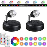 SmartLight Duo | 2er-Set kabellose LED-Leuchten mit Fernbedienung | RGB-Farbwechsel & Timer | Flexibel für kreative Akzente