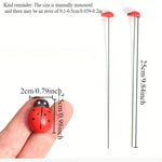 Vibrant Wooden Ladybugs for Your Garden | Set of 10