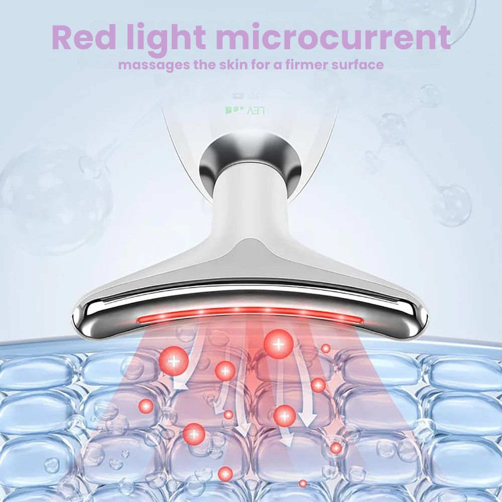 Gesichtsmassagegerät mit LED-Lichttherapie und Ionenreinigung