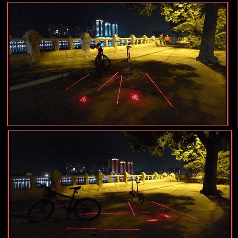 Sicherheits-Laser-Rücklichter für Fahrräder