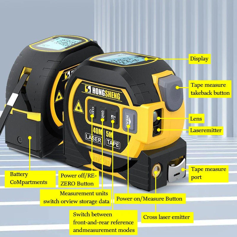 3-in-1 Infrarot-Laser-Messband