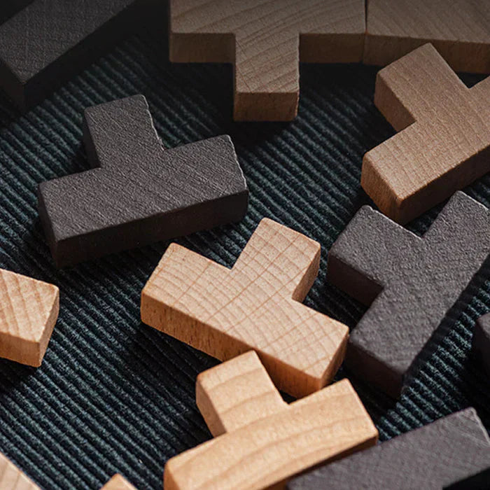 Holzpuzzle 3D - Rätselspiel für Denksportfreunde