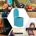 Kompakte Reise-Toilette aus strapazierfähigem Kunststoff