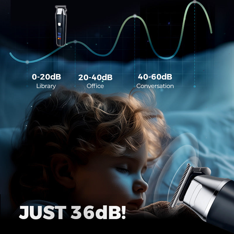 Precision Hair Trimmer with Digital Display and Ergonomic Design
