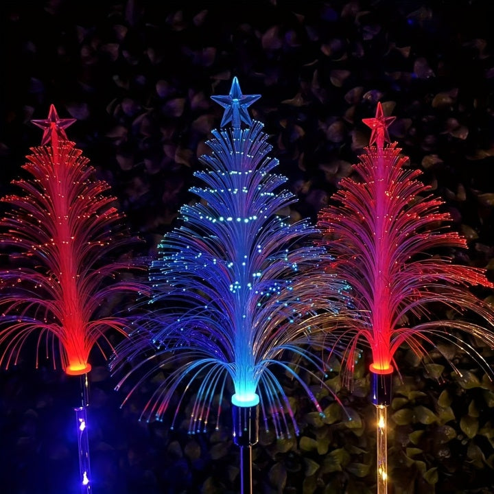 Lichtgarten Solarset – 3 Solarbetriebene LED Gartenlichter mit Farbwechsel